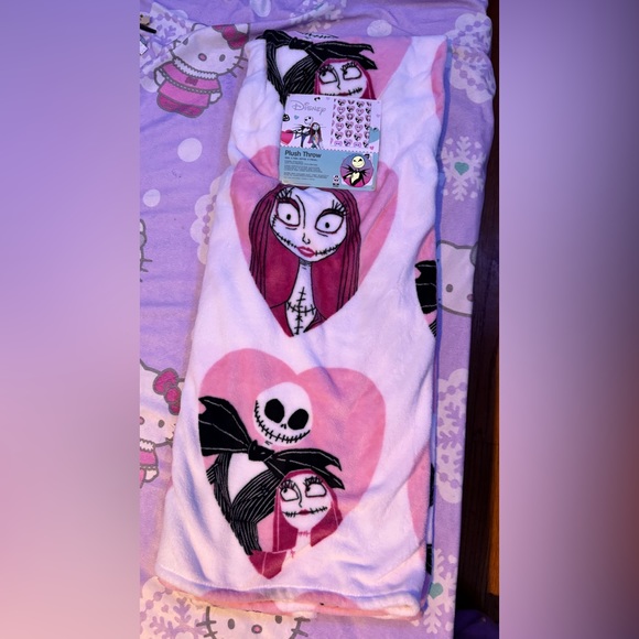 Nightmare before Christmas jack skeleton fleece blanket Valentine’s Day nwt - Picture 1 of 1